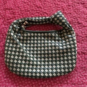 Anthropologie The Brigitte Satchel by Melie Bianca Checkered Hobo Bag